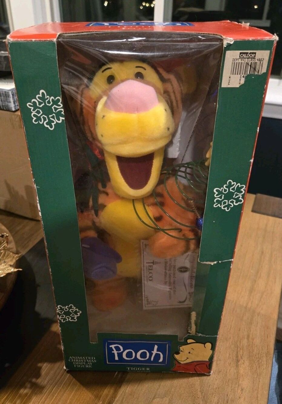 VTG Disney Tigger Christmas Animated Winnie The Pooh Figure Telco 1987 (READ)